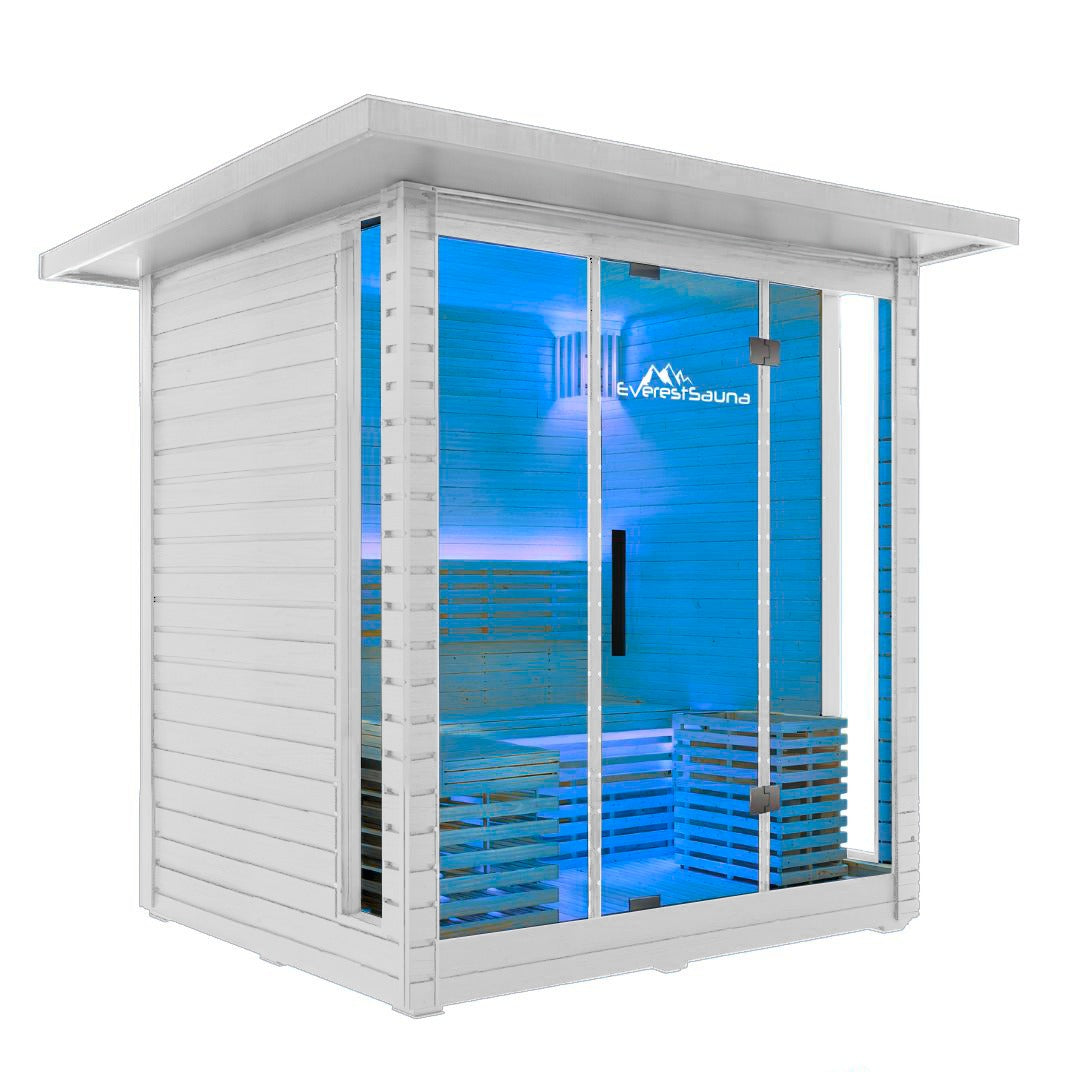 White Onyx Traditional Outdoor Sauna