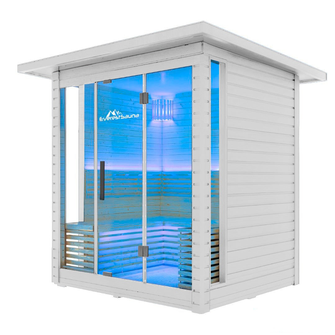 White Onyx Traditional Outdoor Sauna