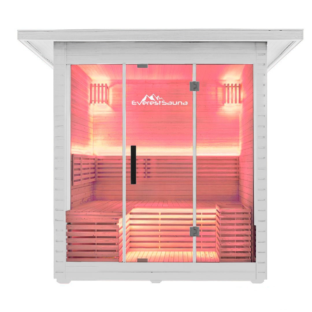 White Onyx Traditional Outdoor Sauna