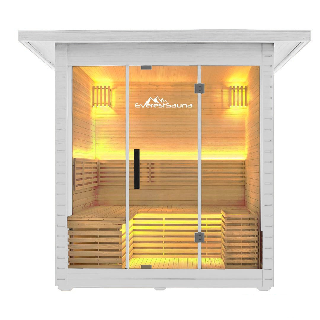White Onyx Traditional Outdoor Sauna