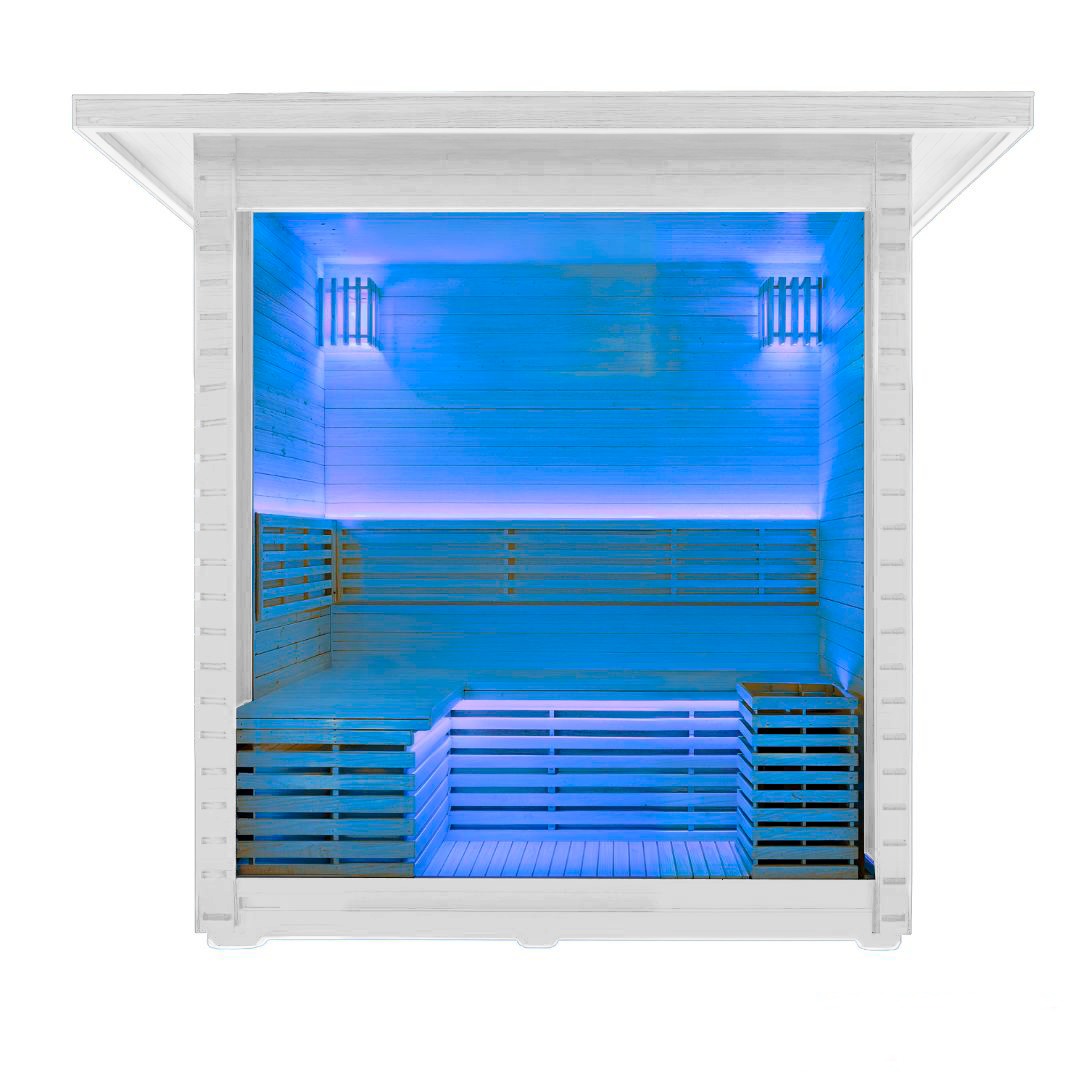 White Onyx Traditional Outdoor Sauna