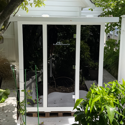 White Onyx Traditional Outdoor Sauna