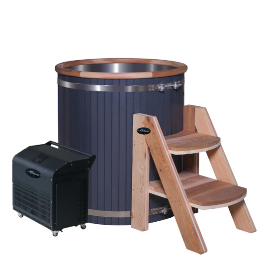 Barrel Cold Plunge +  EPX DuelFlow™ 1HP WIFI Cooling Motor
