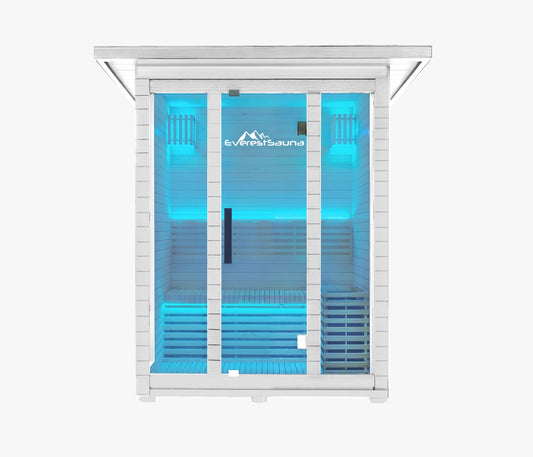 White Onyx Traditional Outdoor Sauna