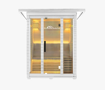 White Onyx Traditional Outdoor Sauna