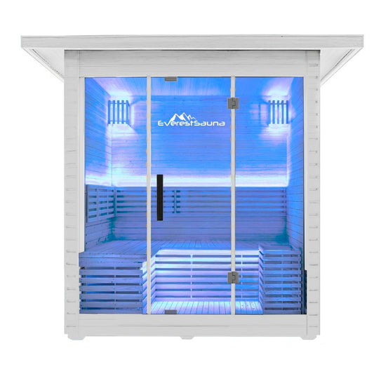White Onyx Traditional Outdoor Sauna