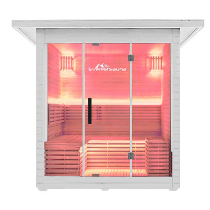 White Onyx Traditional Outdoor Sauna